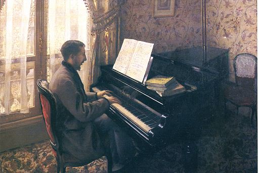 young man playing the piano