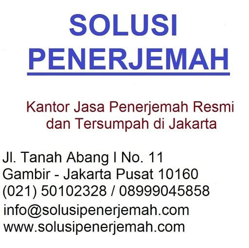 Jasa penerjemah tersumpah Jakarta