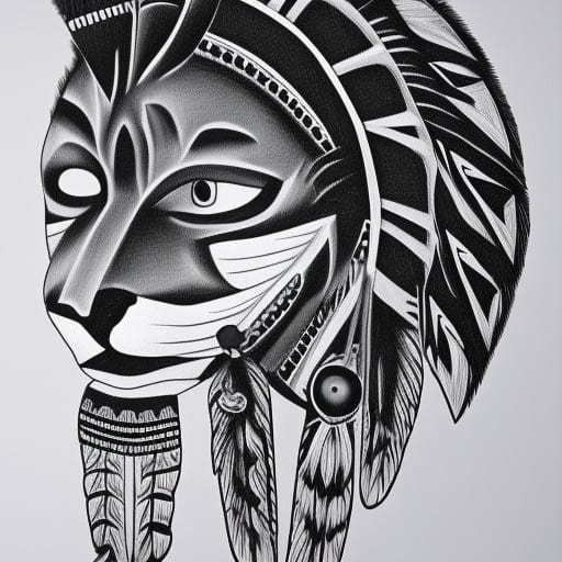 Native American style puma