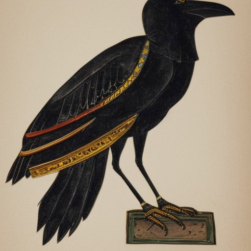 Egyptian style crow