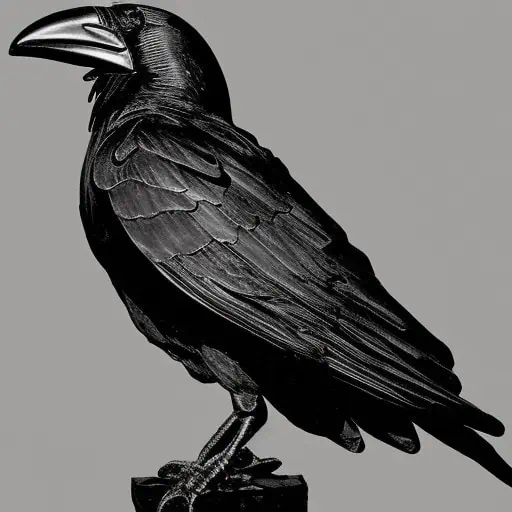 roman crow statue