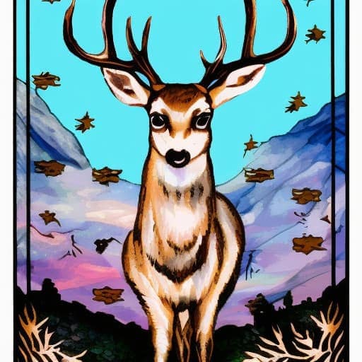 deer tarot card