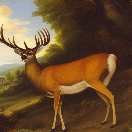 painting of a deer