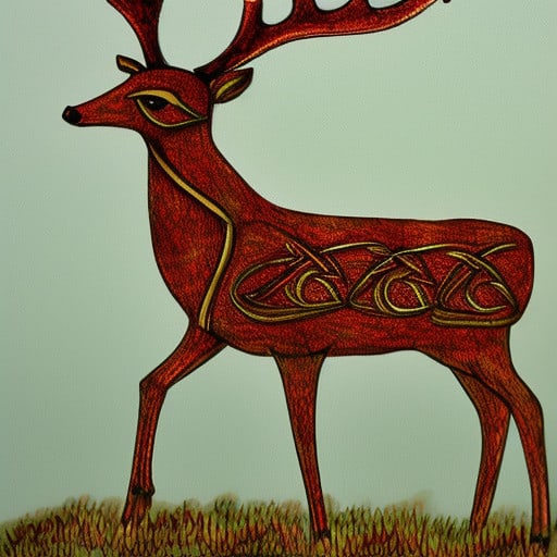 Celtic style deer