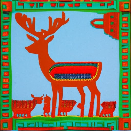 Mayan style deer