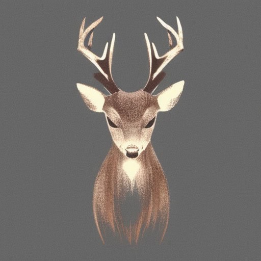 Japanese art style deer