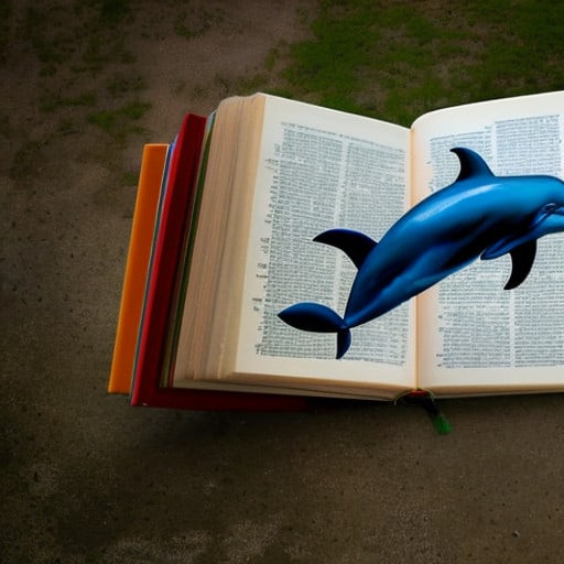 dolphin on book