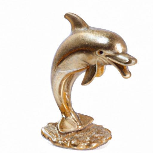 Roman style dolphin statue