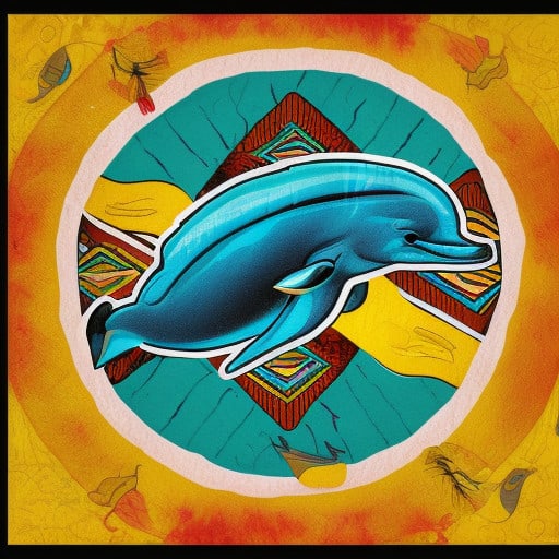 Native American style dolphin