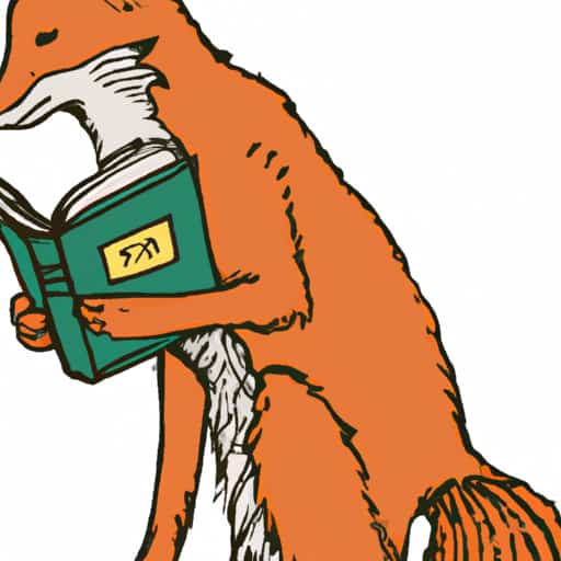 fox with book