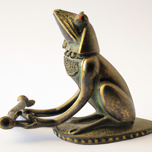 Ancient Egypt style frog statue