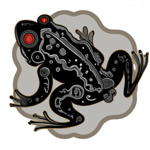 ancient japanese style frog