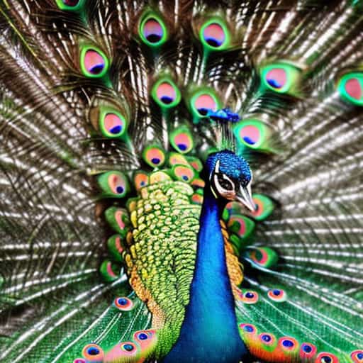 peacock closeup