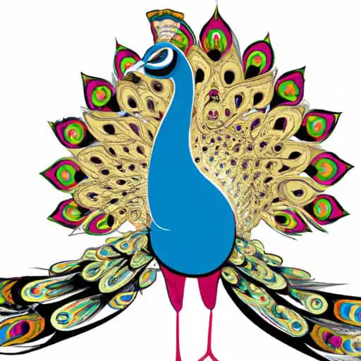 Hinduism style peacock