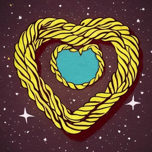 rope heart in the stars, love