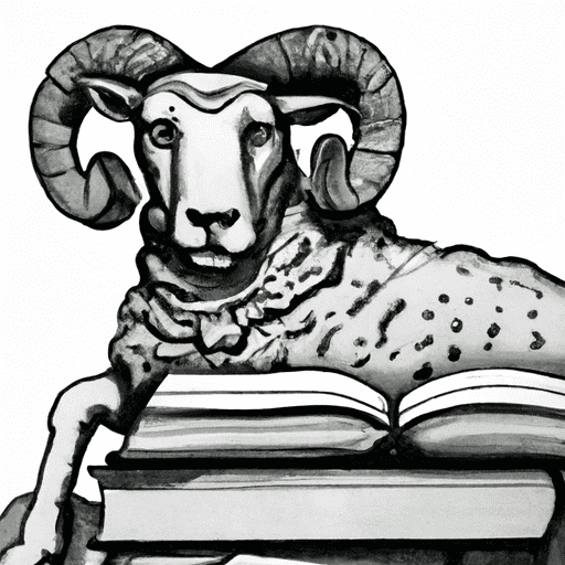 ram with book