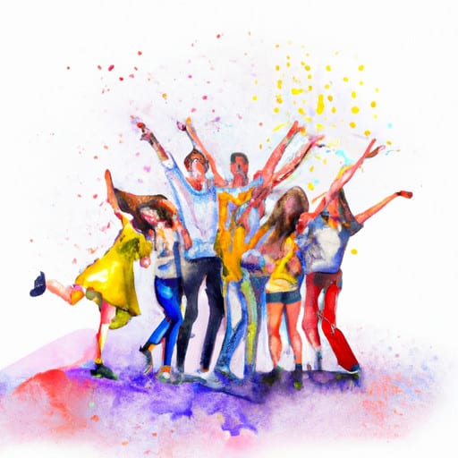 friends celebrating life