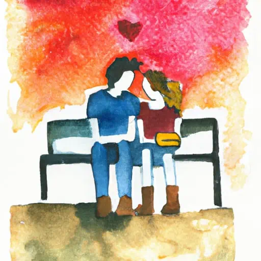 twin flames sitting on a bench