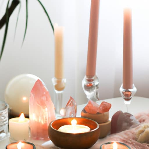 clear quartz and rose quartz