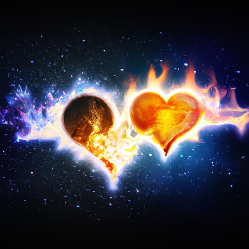 twin flame hearts in the stars