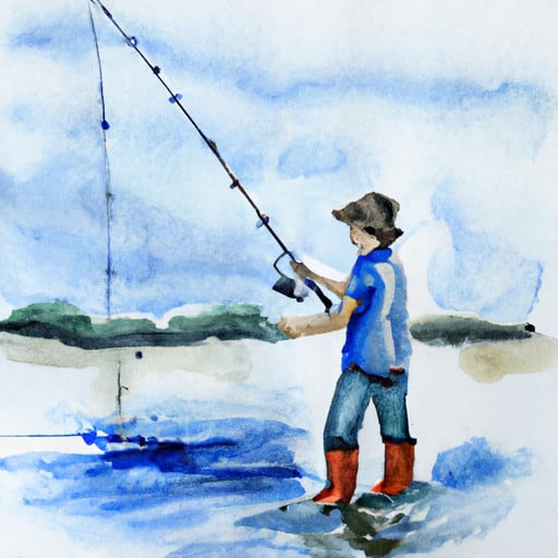 person catching a fish