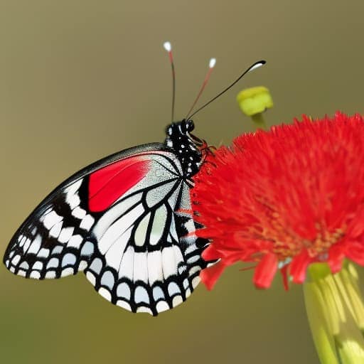 Red And White Butterfly