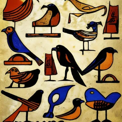 ancient egypt style birds