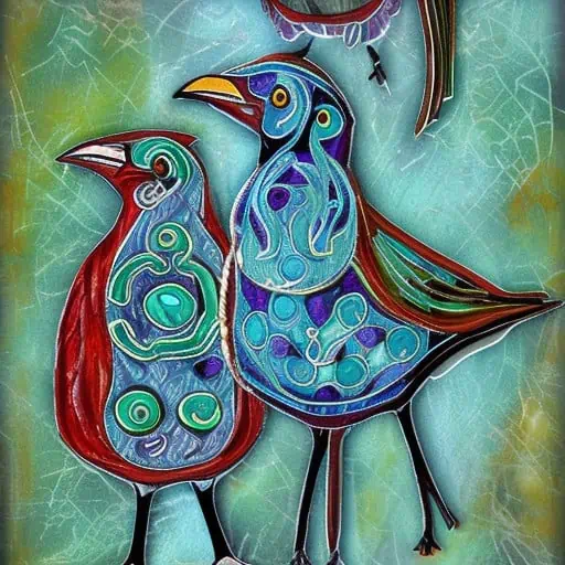 Celtic style birds