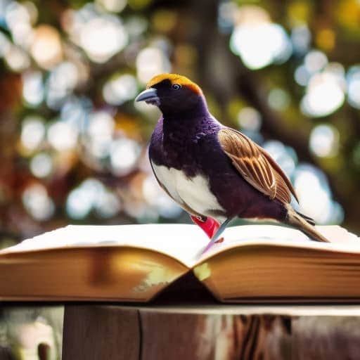 bird on a book