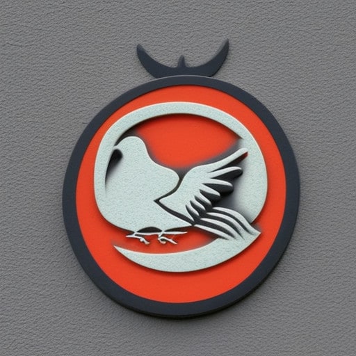 japanese style bird samurai clan animal emblem