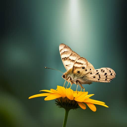 moth landing on a flower