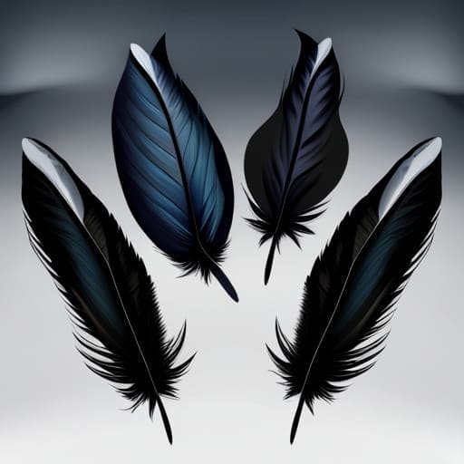 black raven feathers