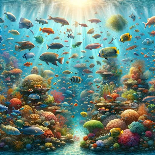 different fish species in the sea