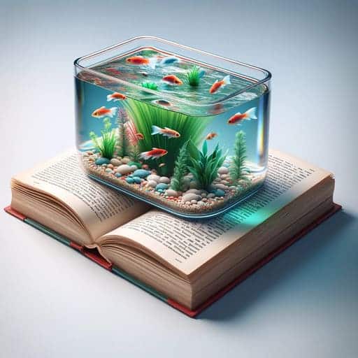 fish tank on a book