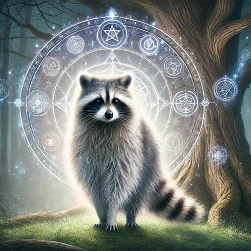 raccoon spirit animal that symbolize wisdom