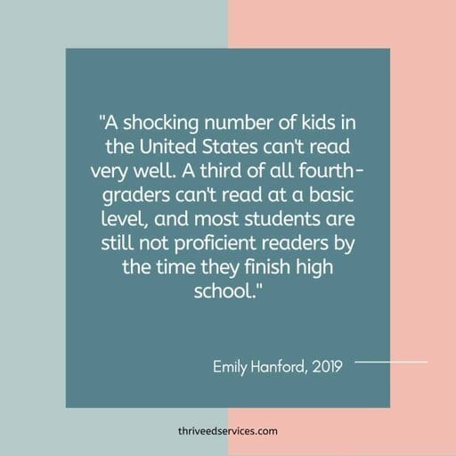 Emily Hanford quote about most students not becoming proficient readers