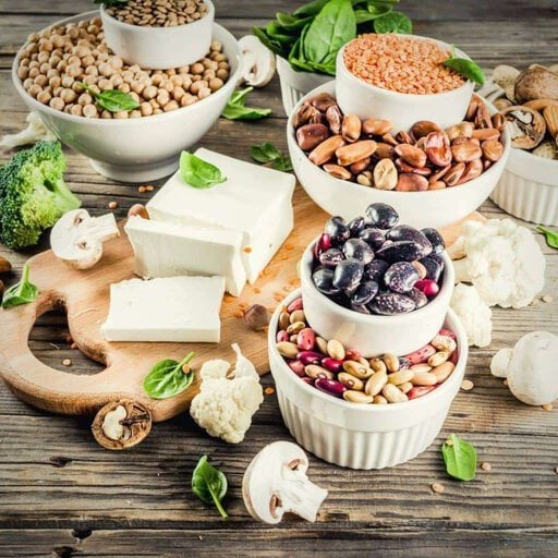 legumes, tofu, tempeh, and whole grains are great sources of protein