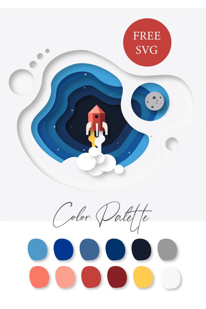 Digital image of Cricut card along with color palette