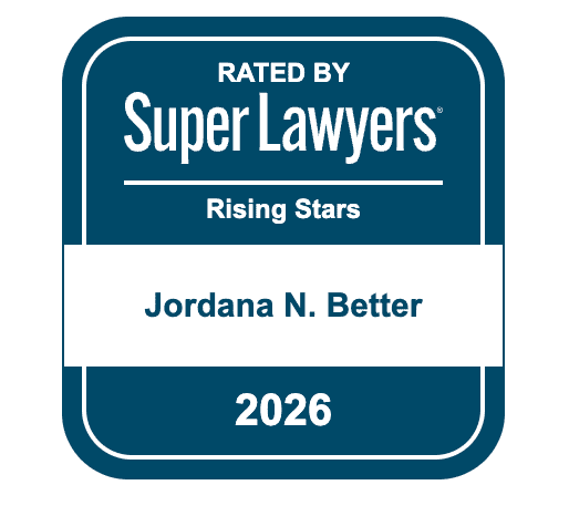 Super Lawyers Rising Stars 2026 badge - Jordana N. Better
