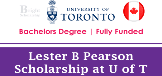 Lester B Pearson International Scholarship 2025