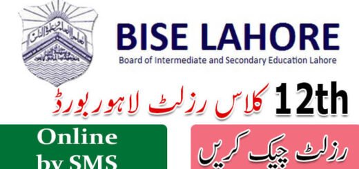 BISE Lahore 12th Class Result 2024 Check Online and by SMS