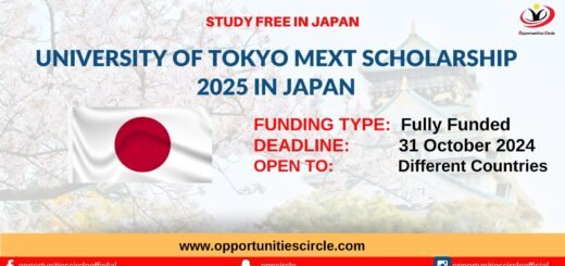 University of Tokyo MEXT Scholarship 2025 in Japan | Fully Funded | Study free in Japan