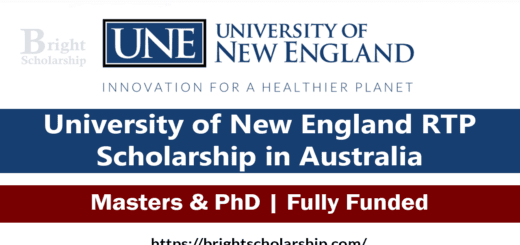 University of New England RTP Scholarship 2025-26 in Australia (Fully Funded)