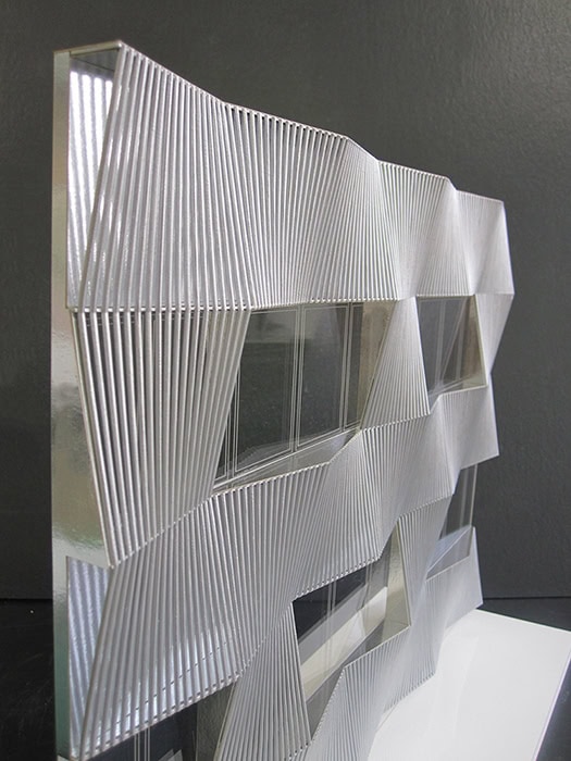 maquette de principe de façade du batîment A11 à l'avenue de France Par Brenac & Gonzalez