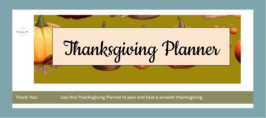 A printable Thanksgiving planner designed for organizing holiday activities, menu planning, and gratitude traditions. Ideal for seamless holiday preparation and stress-free celebrations.