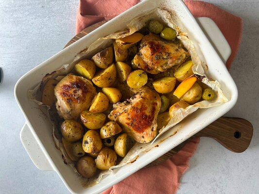 Italian Baked Chicken and Potatoes (Juicy, Crispy and One-Pan)