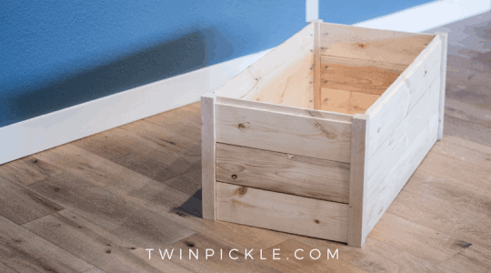 Build a DIY Toy box with shiplap wood