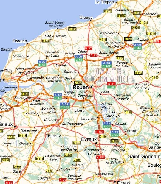 Carte Haute-Normandie