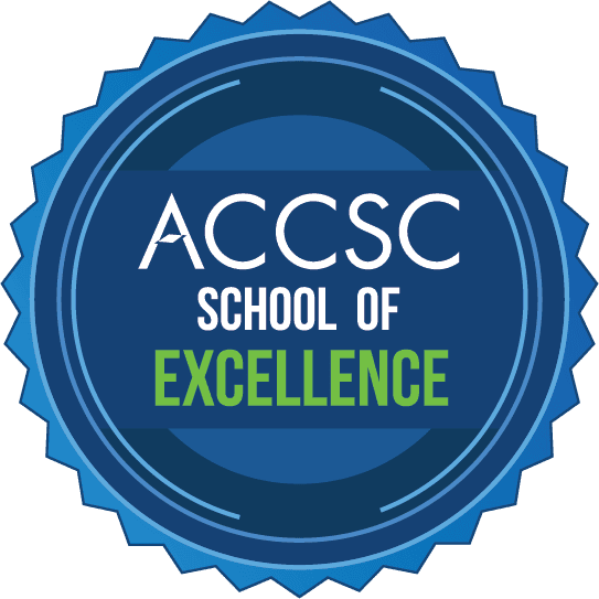 ACCSC School of Excellence badge.