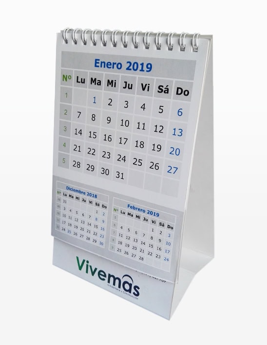 CALENDARIO DE MESA CONTRAPLACADO 7 HOJAS